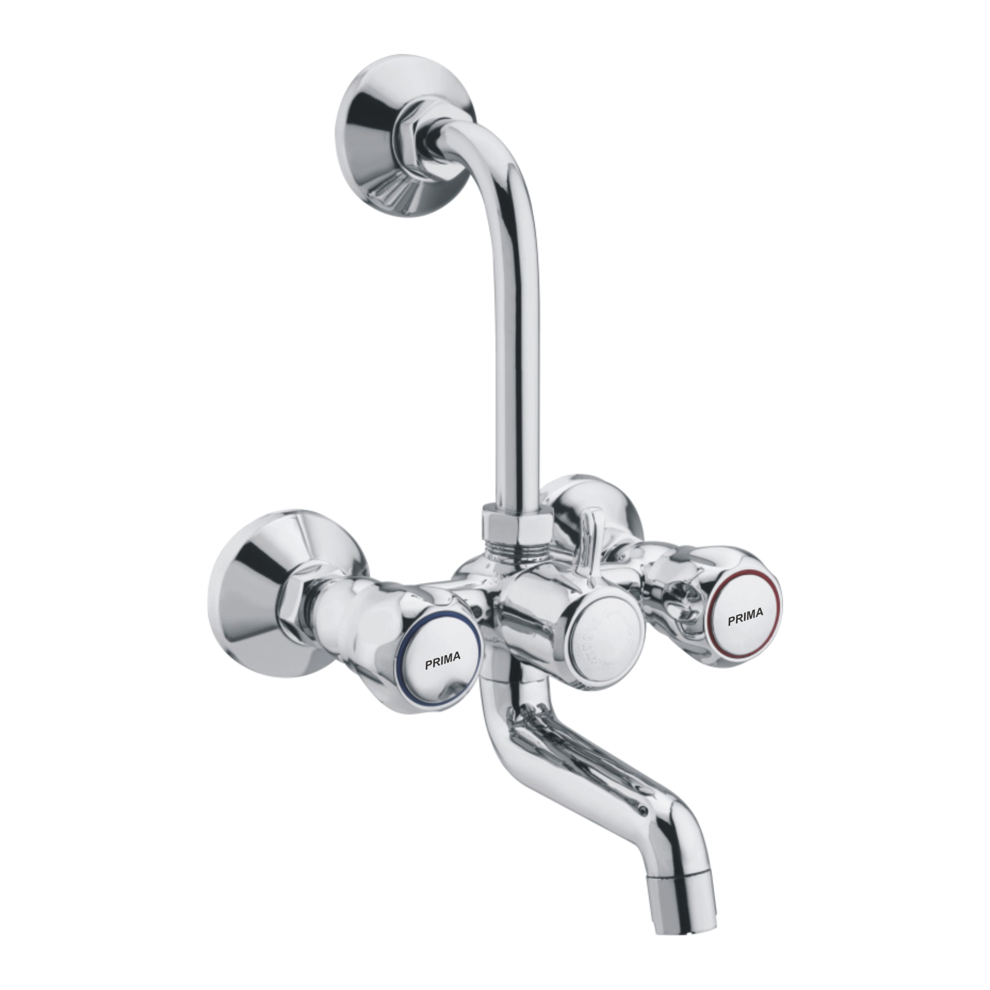 C.P Wall Mixer Tele With L Bend Pipe & Flange